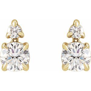 14K Yellow or White Gold 0.33 CTW Lab-Grown Diamond Earrings