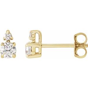 14K Yellow or White Gold 0.33 CTW Lab-Grown Diamond Earrings