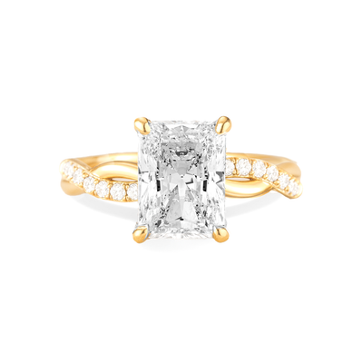 Radiant cut Twist Lab Grown Diamond Engagement Ring - Isabella
