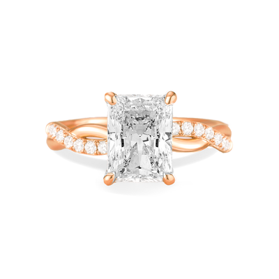Radiant cut Twist Lab Grown Diamond Engagement Ring - Isabella