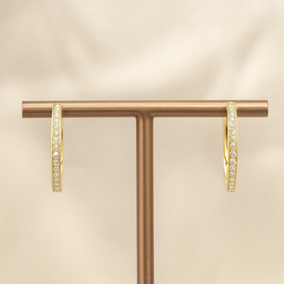 9K Yellow Gold 0.33ct Lab Grown Diamond Earrings