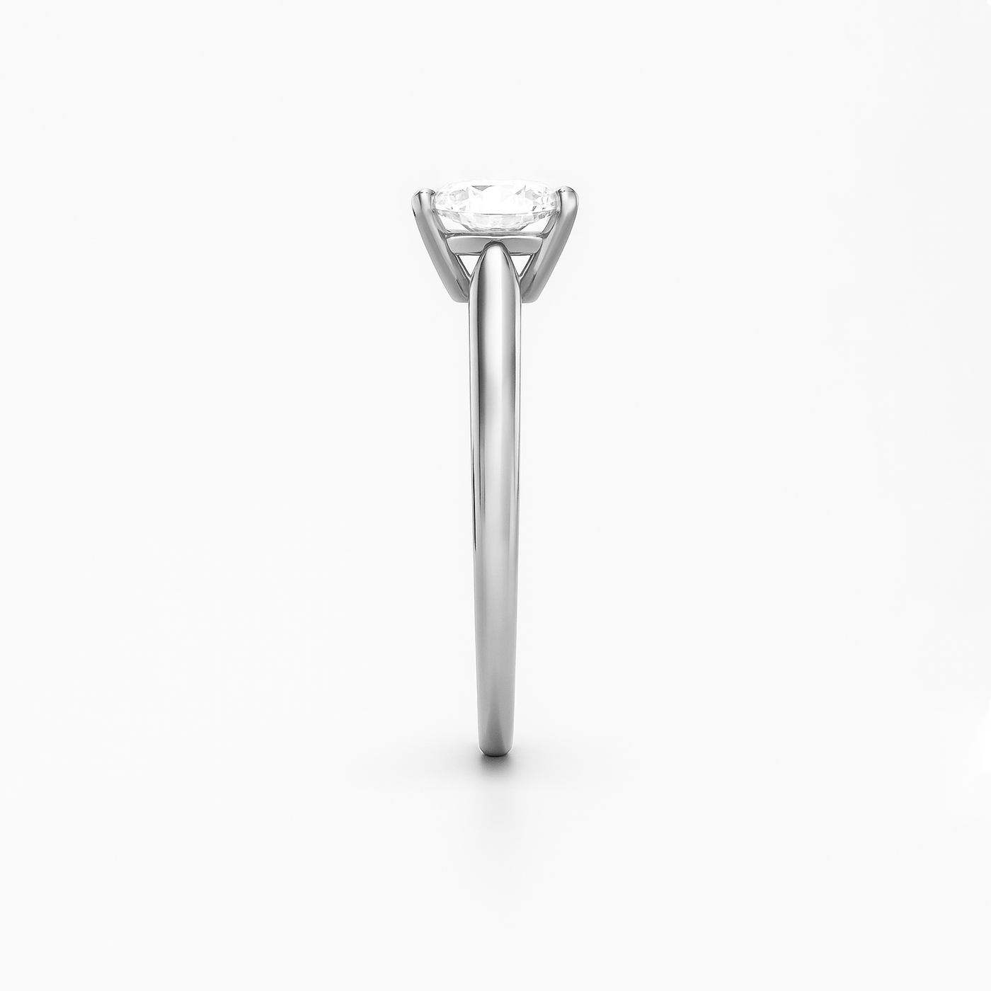 The Natalie Ring - Classic Solitaire with Cathedral Set 4-Claw Basket Set