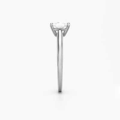 The Natalie Ring - Classic Solitaire with Cathedral Set 4-Claw Basket Set