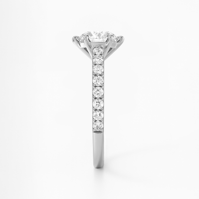 The Vivienne Ring – Cathedral-Set with Pavé Shoulders