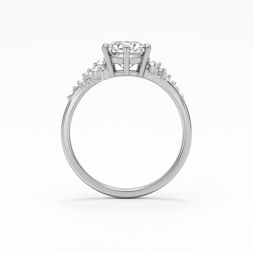 The Maria Ring -  Lab Grown Diamond with Round Brilliant Accents