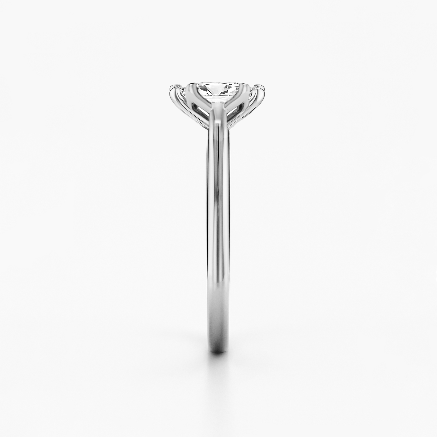The Aurelia Ring – Elongated Cushion Diamond Six-Claw Solitaire with Tulip Basket & Vintage Gallery