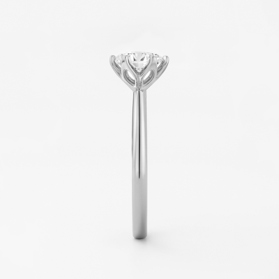 The Daniela Ring – Six-Claw Solitaire with Tulip Basket Setting