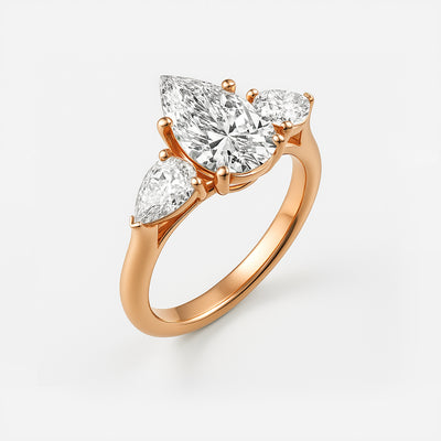 The Alexandra Ring - Pear Lab Grown Diamond Trilogy