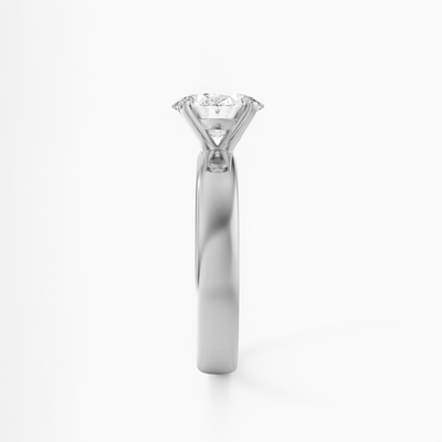 The London Ring - East West Set Oval Solitaire