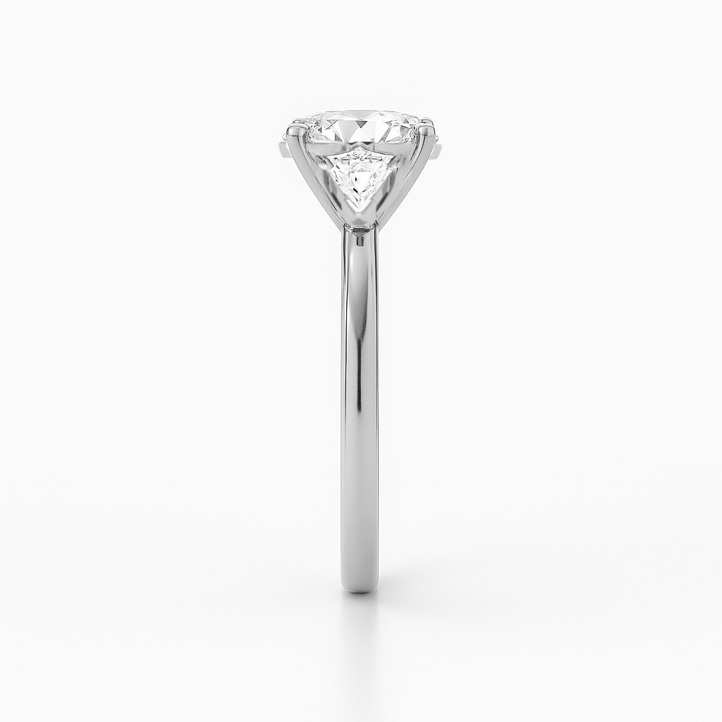 The Alice Ring - Trilogy with Kite Side Stones