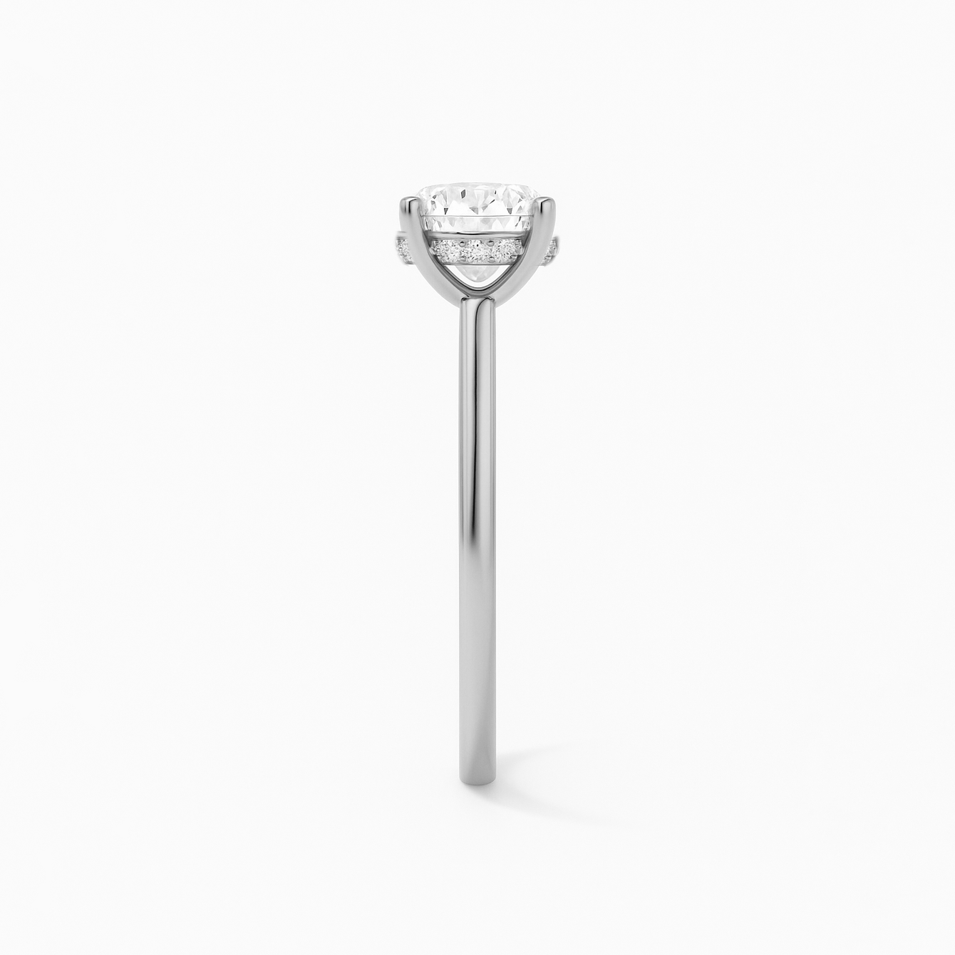 The Siena Ring - Hidden Halo Round Solitaire