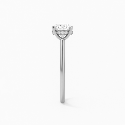 The Siena Ring - Hidden Halo Round Solitaire