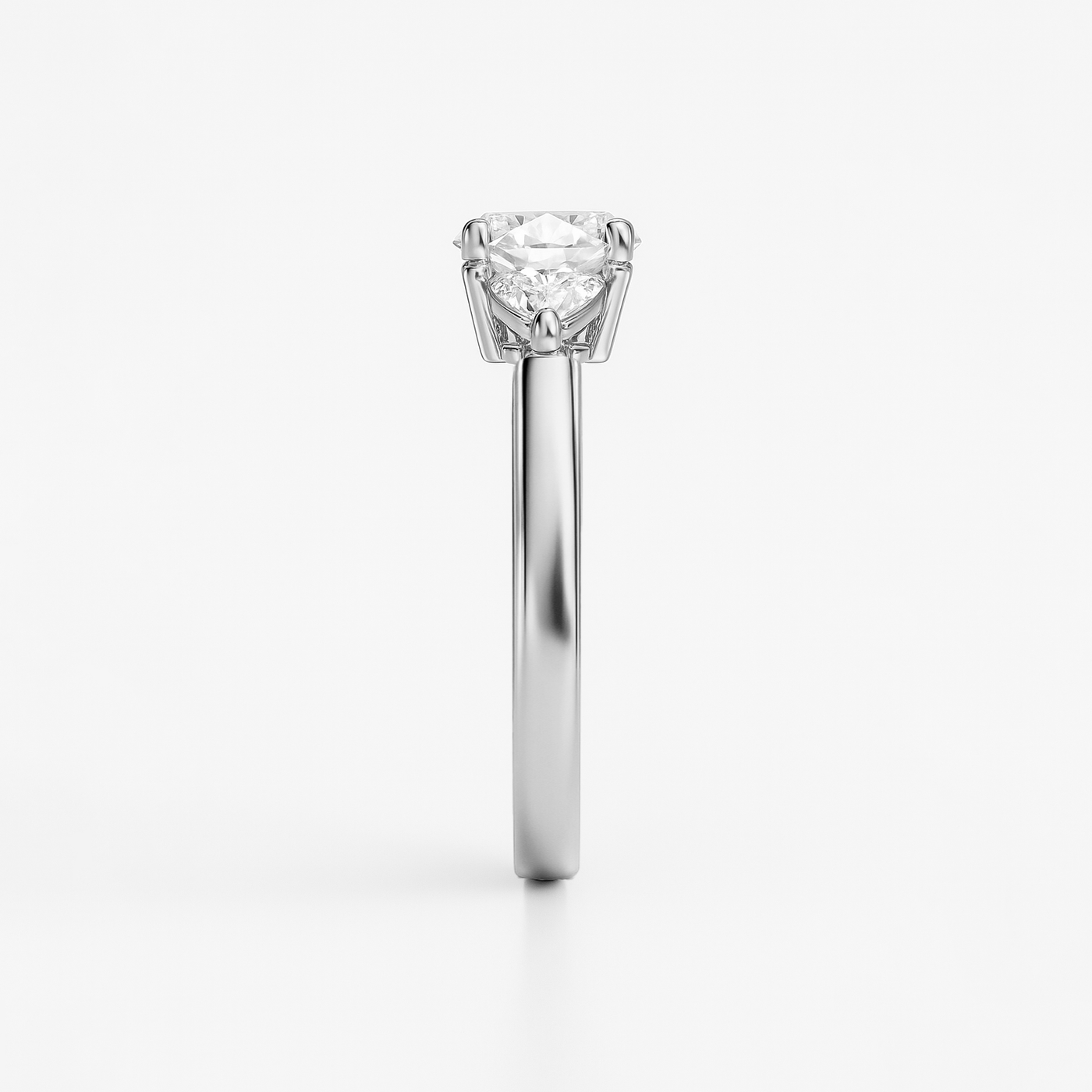 The Charlotte Ring - Lab Grown Diamond Trilogy Ring with Trillion Sides