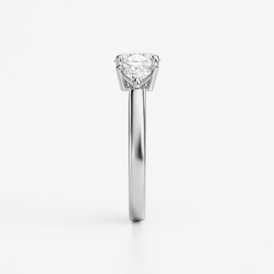 The Charlotte Ring - Lab Grown Diamond Trilogy Ring with Trillion Sides