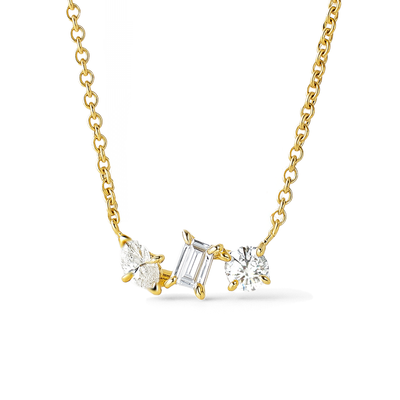 9K Yellow Gold 0.23ct Lab Grown Diamond Necklace