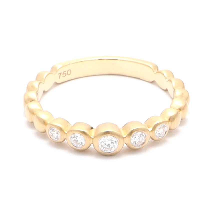 Bubble design wedding band set with graduated RBC’s (TDW= 0.15ct ...