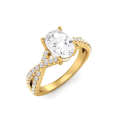 The Valence Ring - Pave Twist Band - Lab Grown Diamond