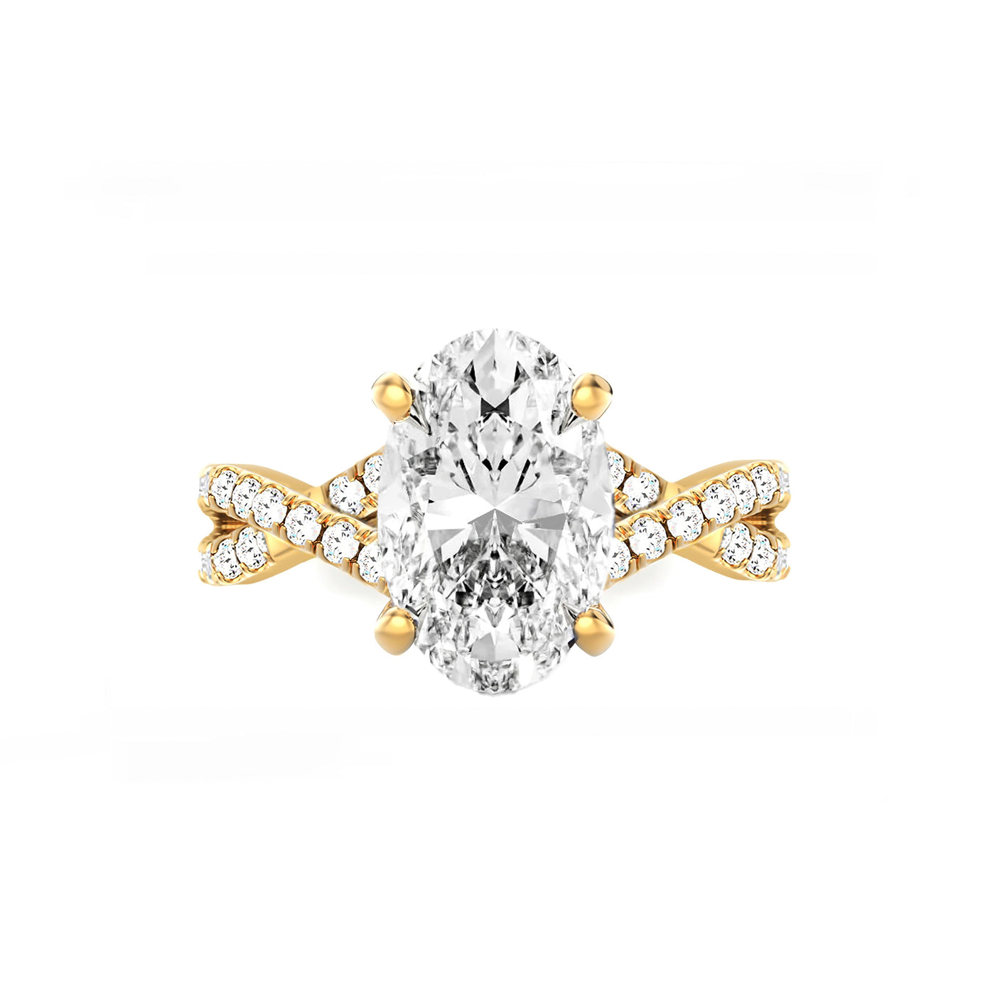The Valence Ring - Pave Twist Band - Lab Grown Diamond