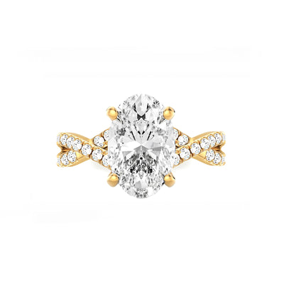 The Valence Ring - Pave Twist Band - Lab Grown Diamond