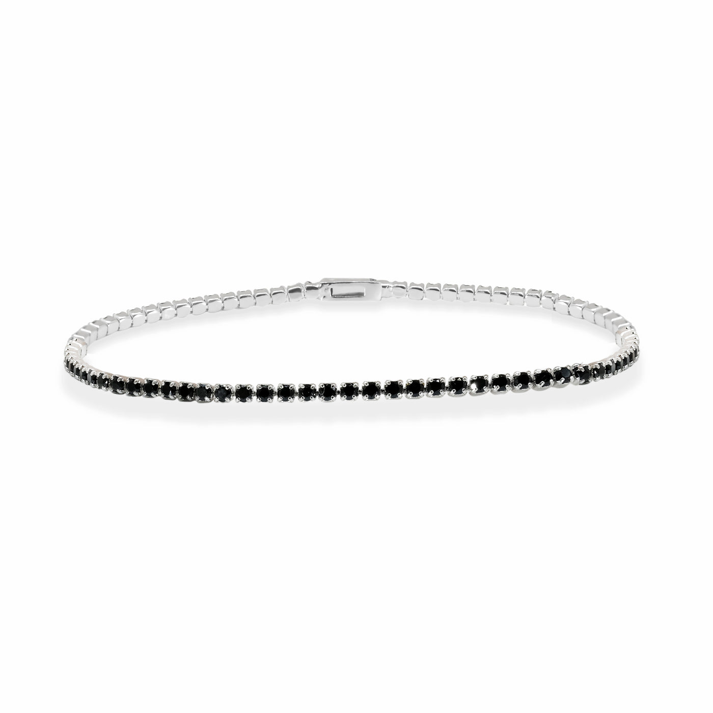 Sterling silver bracelet with cubic zirconia