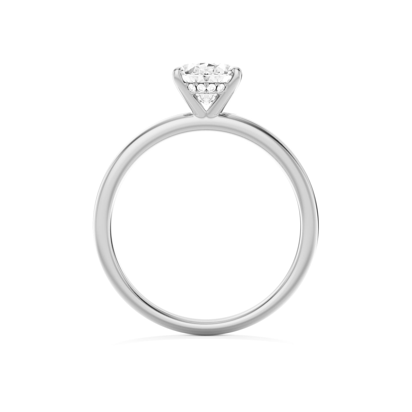 Cushion Lab Grown Diamond Engagement Ring With Hidden Halo - Siena