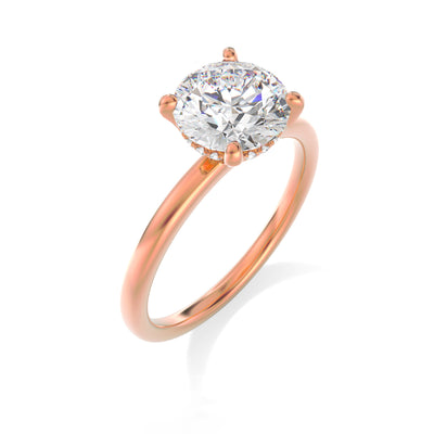 The Siena Ring - Hidden Halo Round Solitaire - Lab Grown Diamond