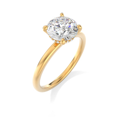 The Siena Ring - Hidden Halo Round Solitaire - Lab Grown Diamond