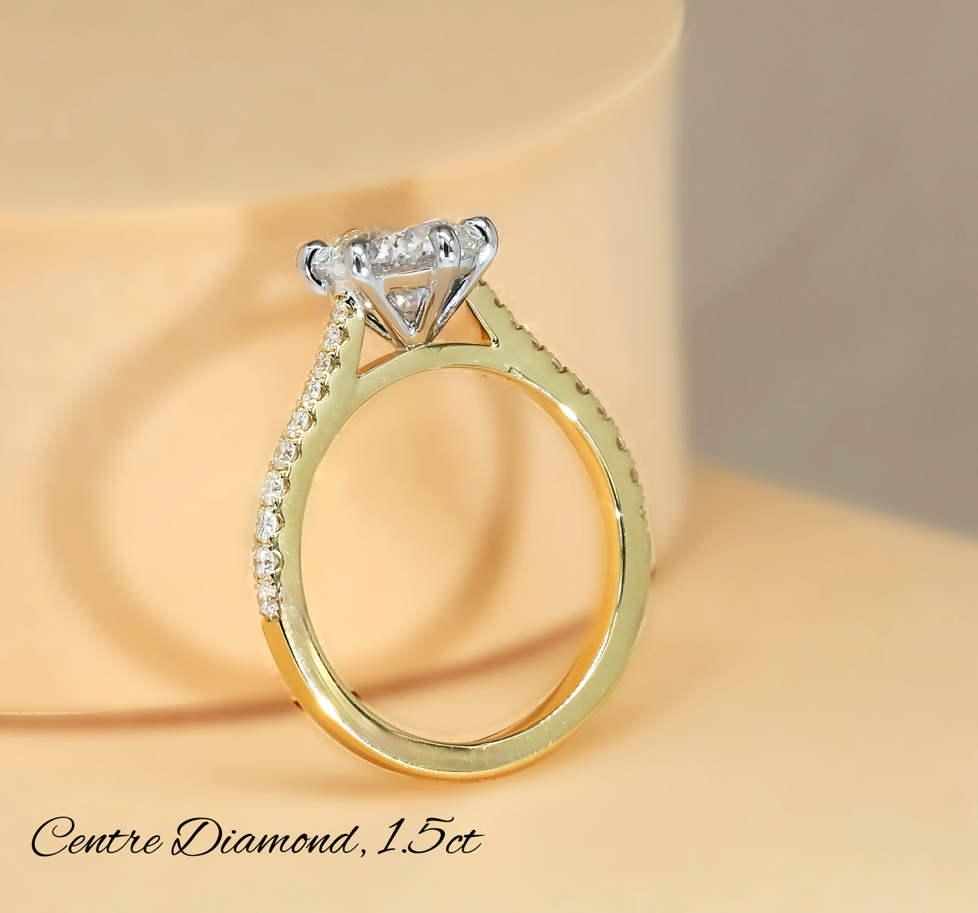Round Lab Grown Diamond Engagement Ring - Amelia
