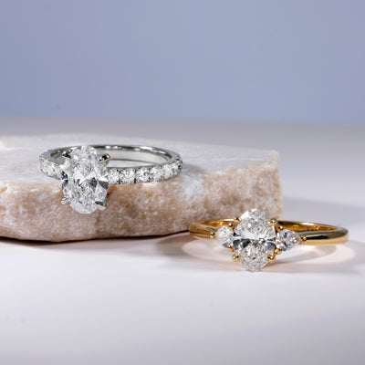 18K Yellow Gold Trilogy Engagement Ring