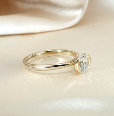 Lab Grown Diamond Ring in Yellow Gold