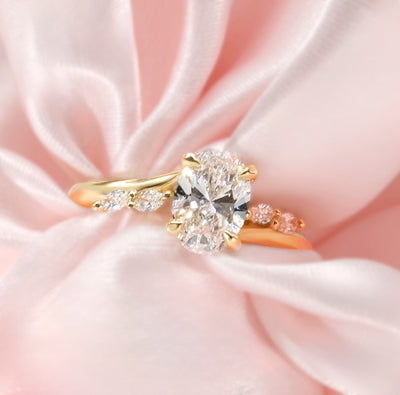 The Melanie Ring - Lab Grown Diamond with Marquise Accents