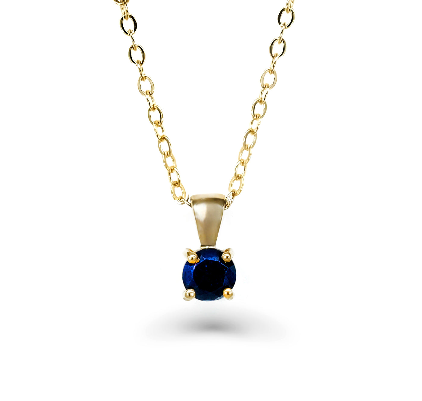 9K Yellow Gold Sapphire Pendant