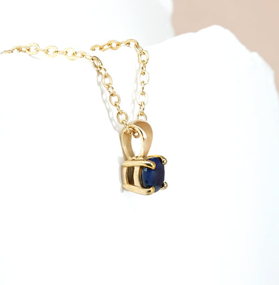 9K Yellow Gold Sapphire Pendant