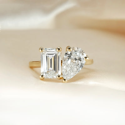 Two Stone Engagement Ring  | Toi et Moi style