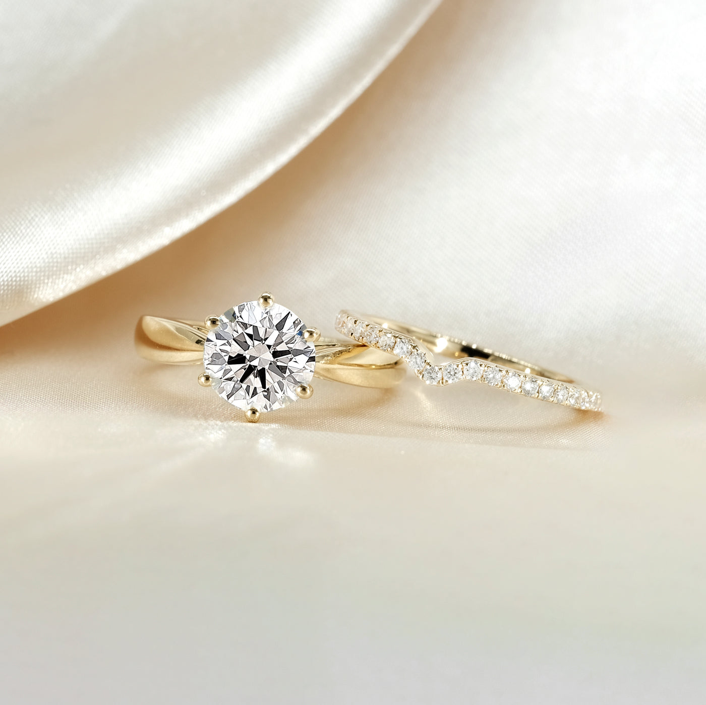 The Celine Ring – Cathedral Set Solitaire with Six-Claw Setting