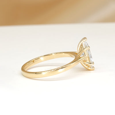 Cathedral Solitaire  Lab Grown Diamond Engagement Ring 6 Claw