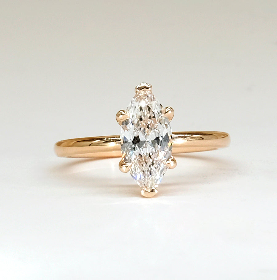 Oval Lab Grown Diamond Solitaire Engagement Ring - Venice