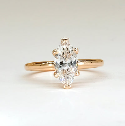 Oval Lab Grown Diamond Solitaire Engagement Ring - Venice