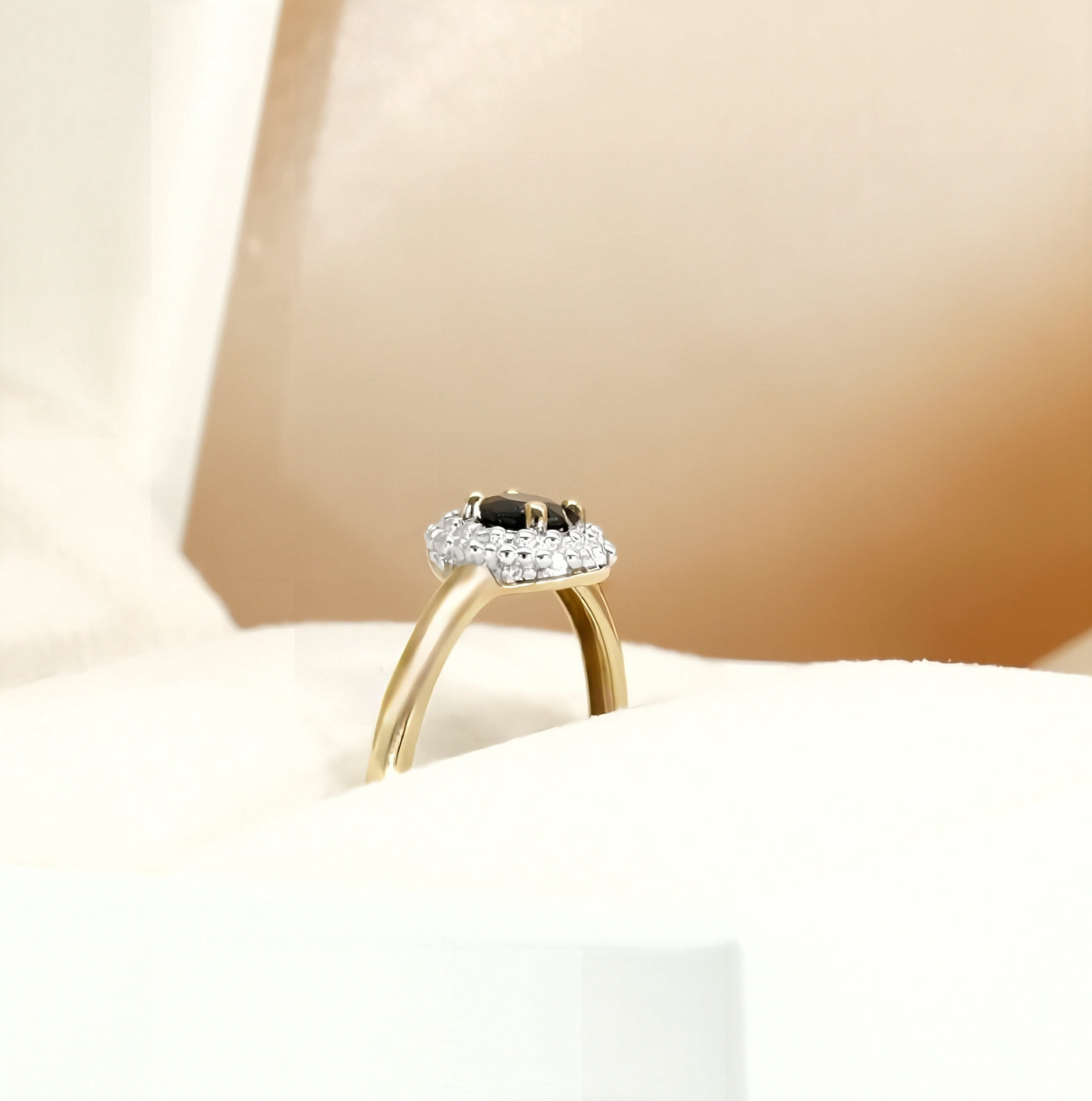 Yellow Gold Sapphire & Diamond Ring