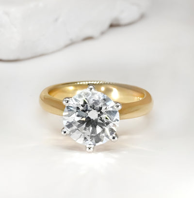 Round Cut Lab Grown Diamond Engagement Ring - Jasmine