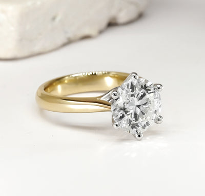 Round Cut Lab Grown Diamond Engagement Ring - Jasmine