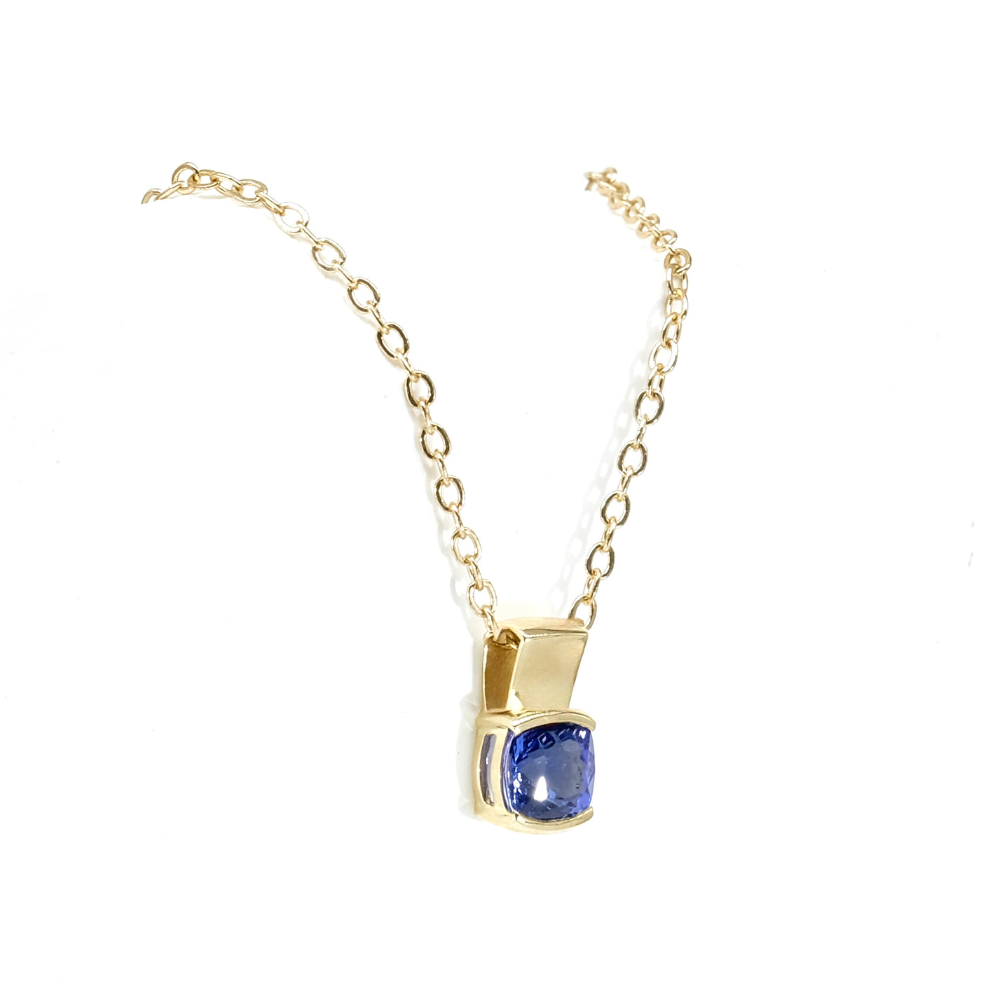 9K Yellow Gold Tanzanite Pendant