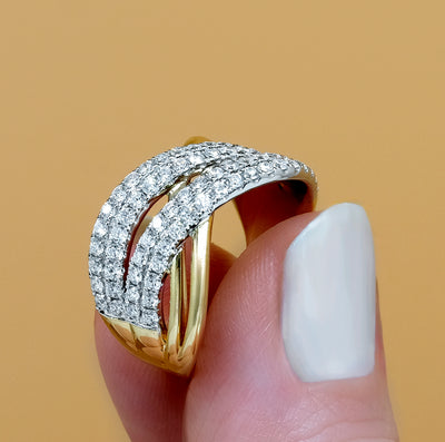 18k White & Yellow Gold Diamond Ring