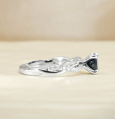 Platinum Sapphire & Diamond Ring