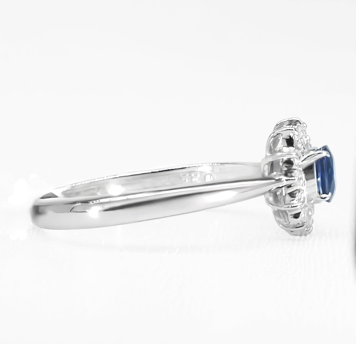 Platinum Sapphire & Diamond Ring