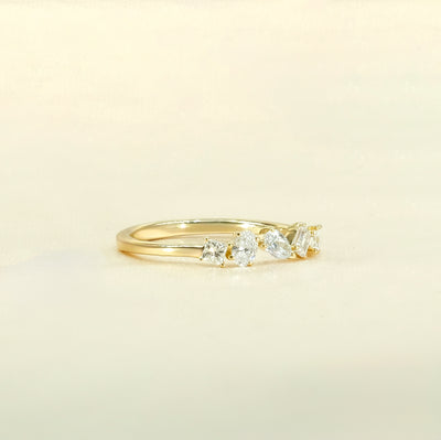 9K Yellow Gold Lab Grown Diamond Ring