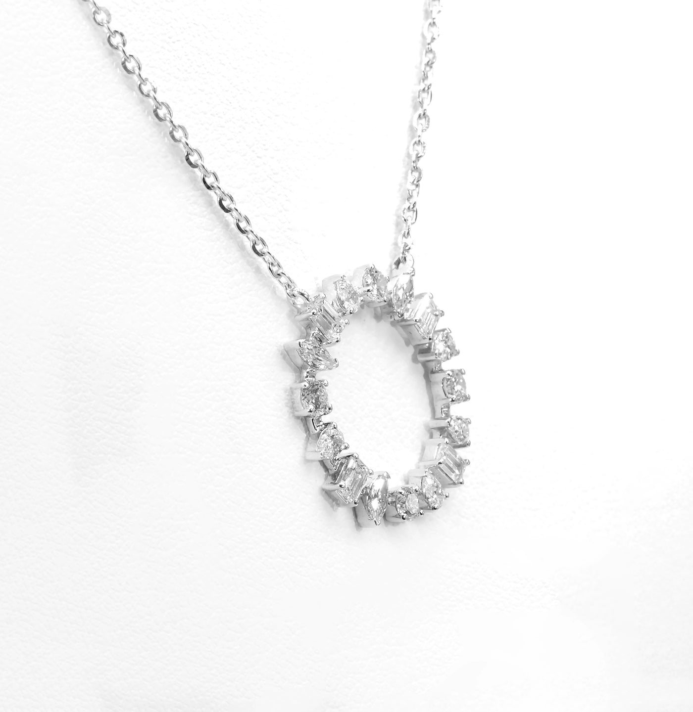 14K White Gold Lab Grown Diamond Necklace