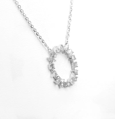 14K White Gold Lab Grown Diamond Necklace