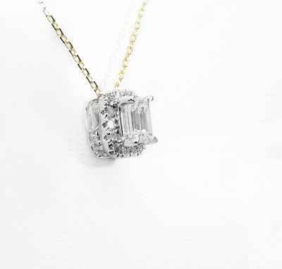 18K White Gold Lab Grown Diamond Pendant
