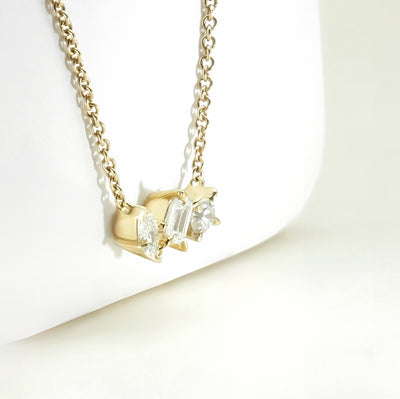 9K Yellow Gold 0.23ct Lab Grown Diamond Necklace